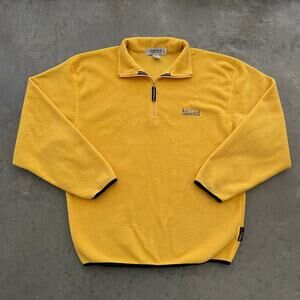 Vintage 90s Nautica Competition Yellow Pullover Fleece Jacket